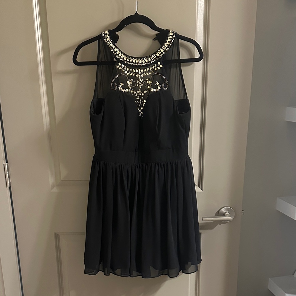 Windsor Black Satin Dress